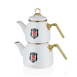 Neva N3435 Taraftar Beşiktaş Lisanslı Arma Logo Çaydanlık Takımı