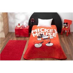 Kristal Mickey Mouse Classic Red Lisanslı Tek Kişilik Battaniye