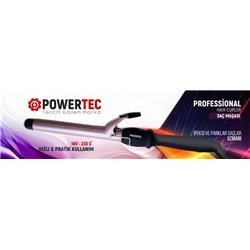 Powertec TR-16/19/25/38 Professional Seramik Dijital Saç Maşası -Çeşit-